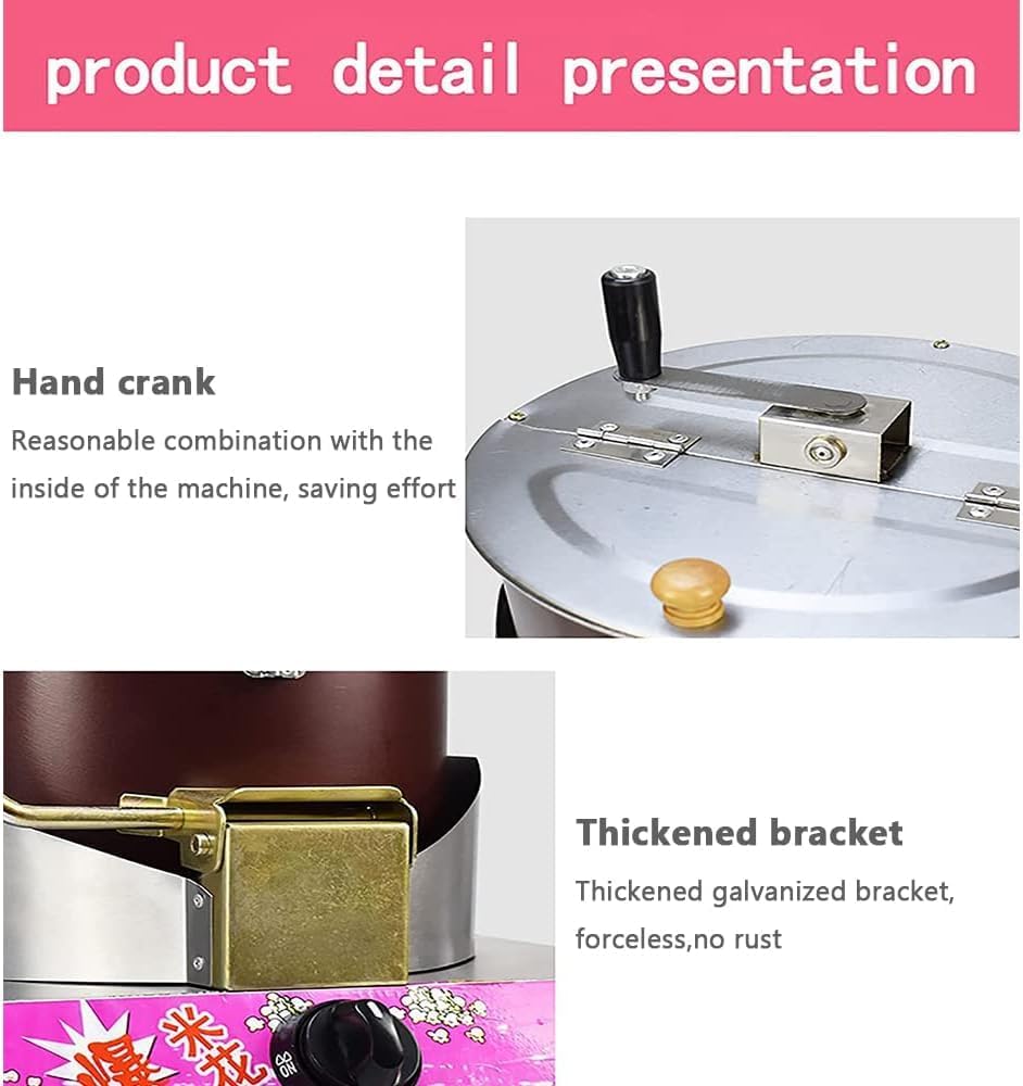  Commercial Stall Hand-Cranked Electric Spherical Butterfly-Shaped Popcorn Pot Machine 