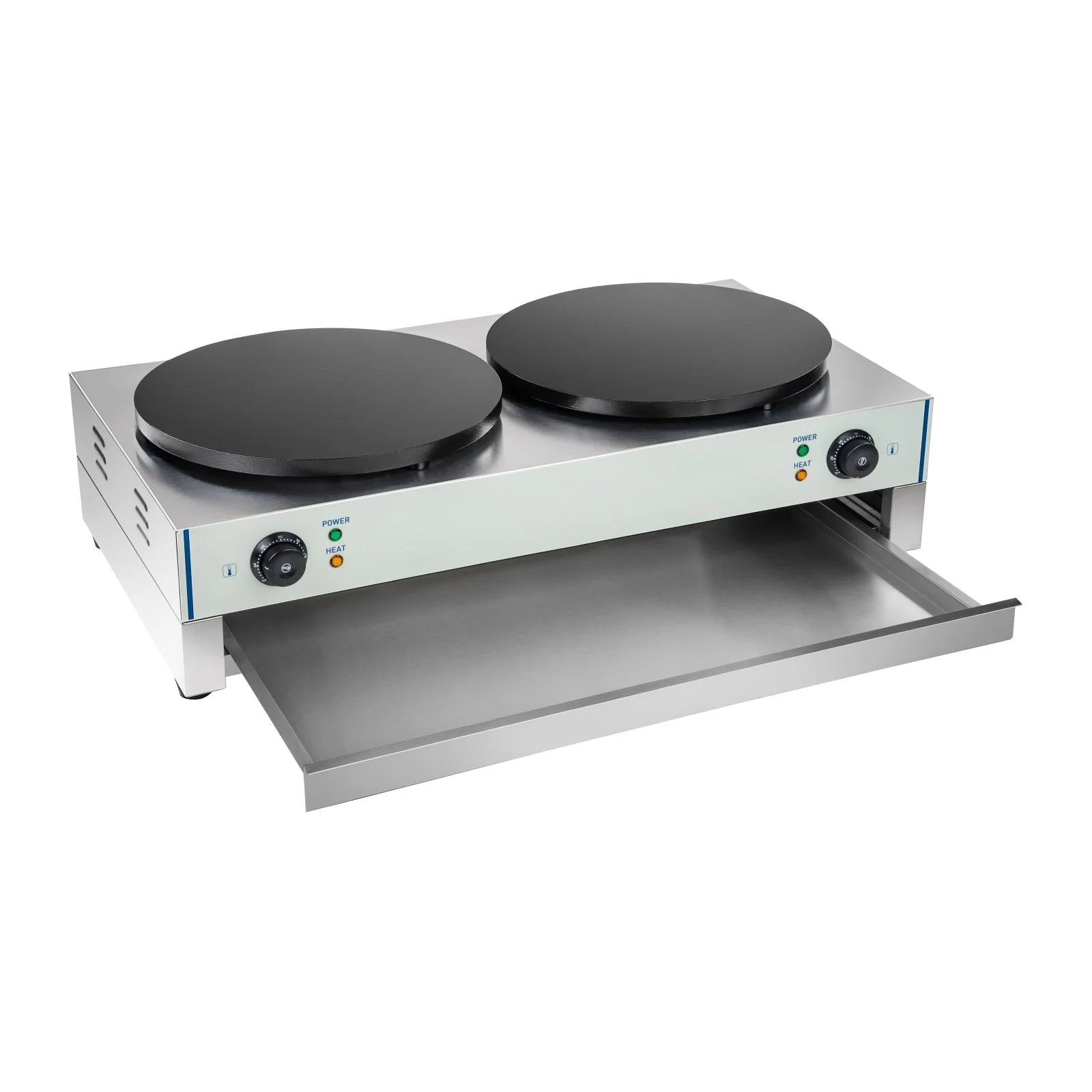 Electric Crepe Maker Commercial Stainless Steel Double Pancake Making Machine Non Sltick chinese Savior Crepe Machine