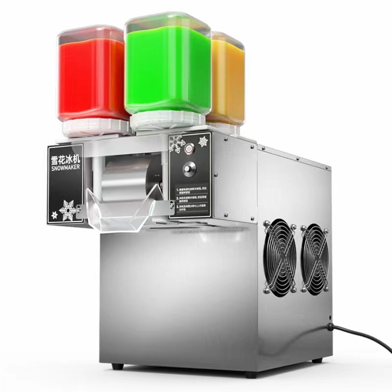 New Design 4 Flavor Korea Bingsu Juice Snowflake Ice Maker 120 Kg/day Milk Snow Ice Shaving Machine Factory For Bar Cafe