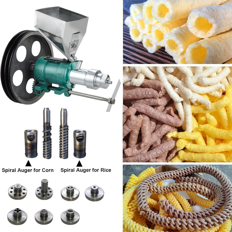 Corn Puffed Food Extruder Extruding Food Puffing Machine Rice Corn Puffing Extrusion Machine Puff Snack Machine for Kitchen Food Processing