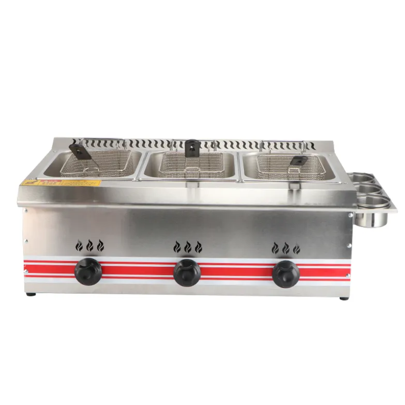 Countertop Propane Gas Fryer with 3 Tank