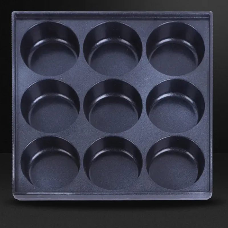 Commercial 9-hole egg hamburger gas type 9-hole egg hamburger pot stall red bean cake machine meat and egg hamburger machine