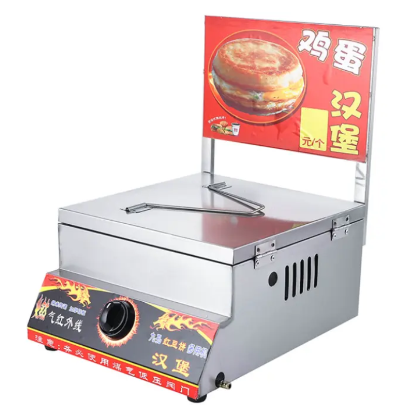 Commercial 9-hole egg hamburger gas type 9-hole egg hamburger pot stall red bean cake machine meat and egg hamburger machine