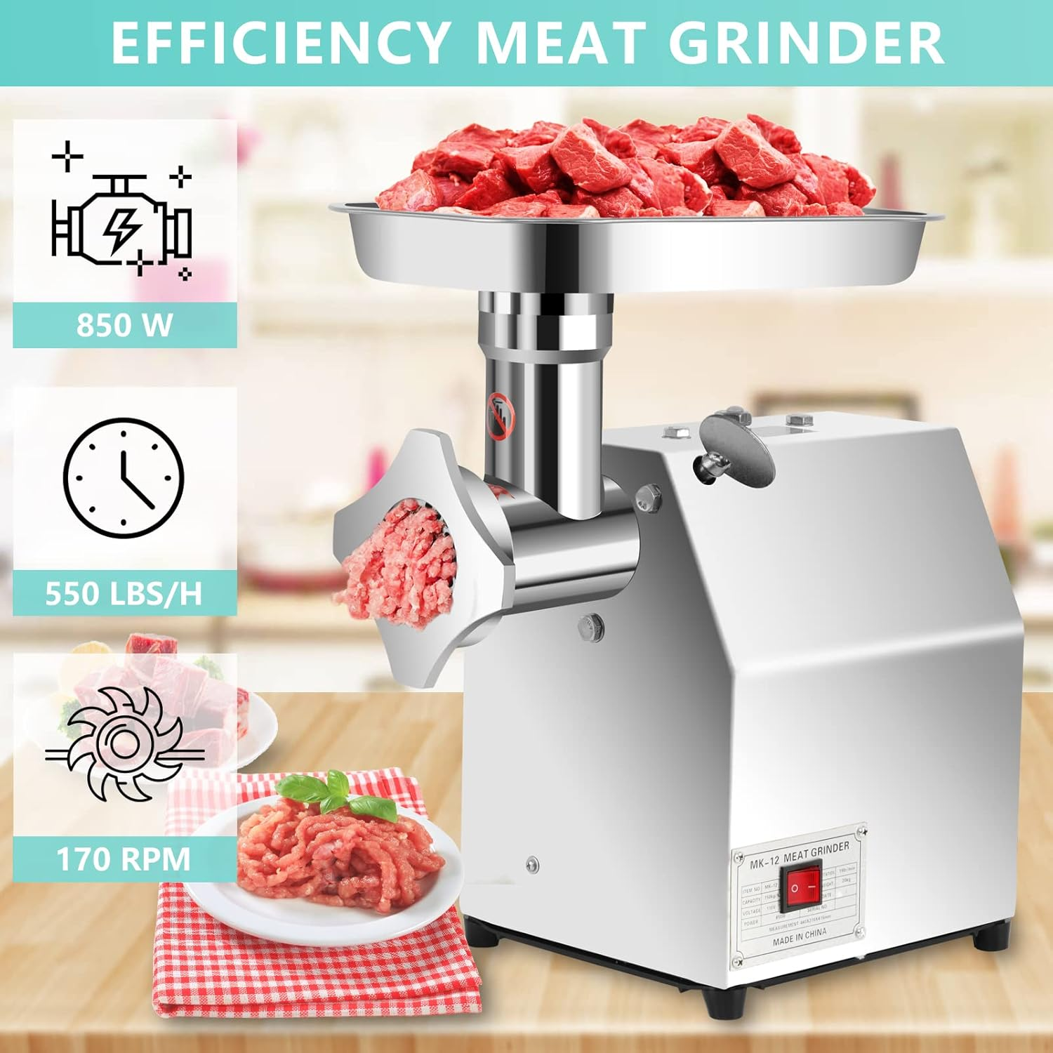 All Stainless Steel Meat Processing Machinery Meat Grinder Meat Cutter