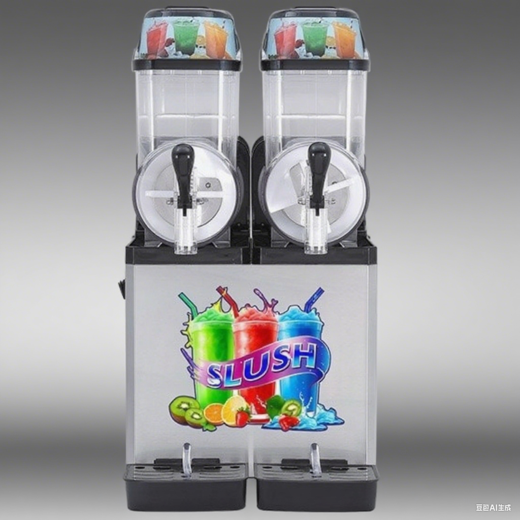 2 Tank Commercial Slushie Frozen Drink Maker