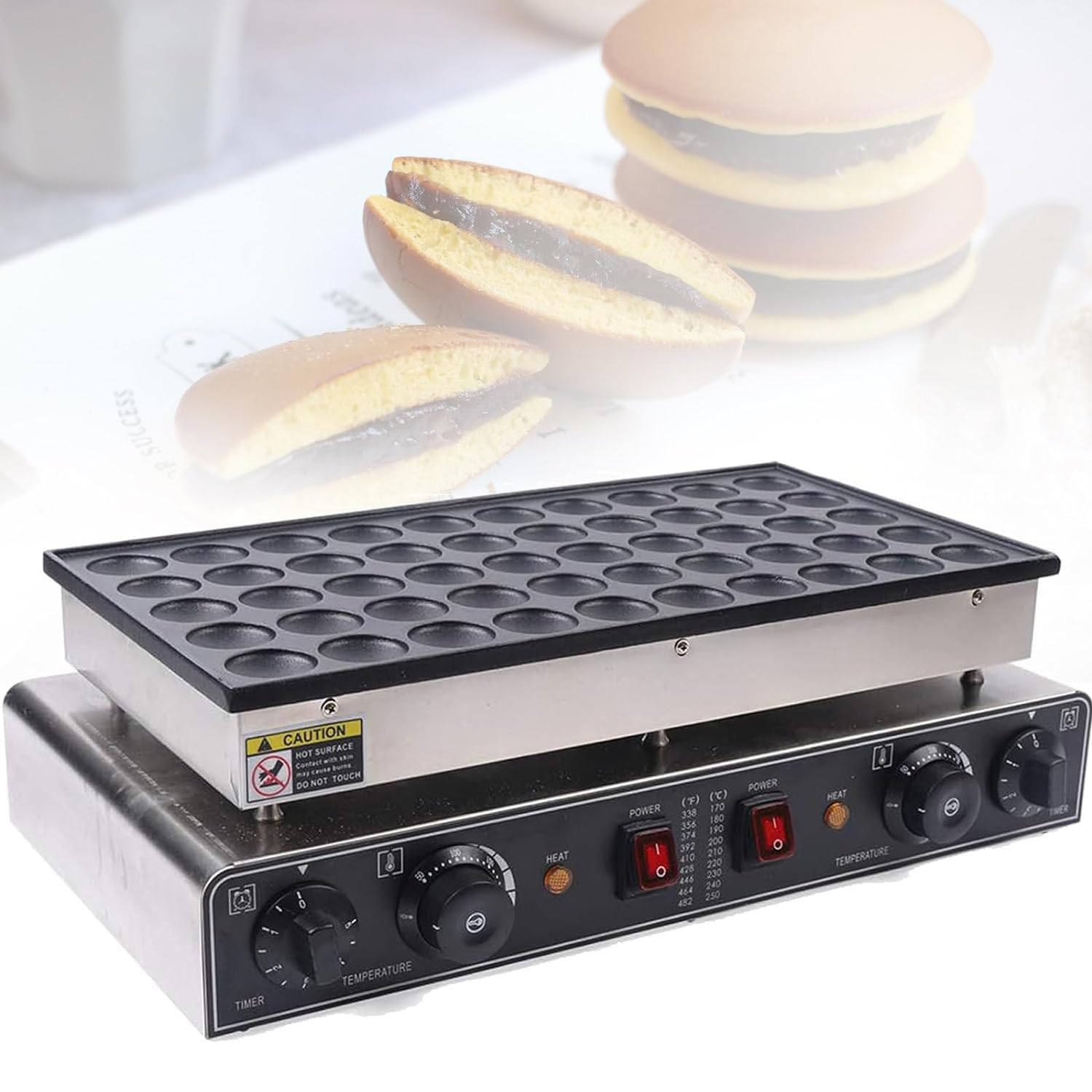 Electric Muffin Maker Pancake Maker Waffle Maker Commercial High Quality 50 Hole Pancake Machine Round Cake Waffle Maker