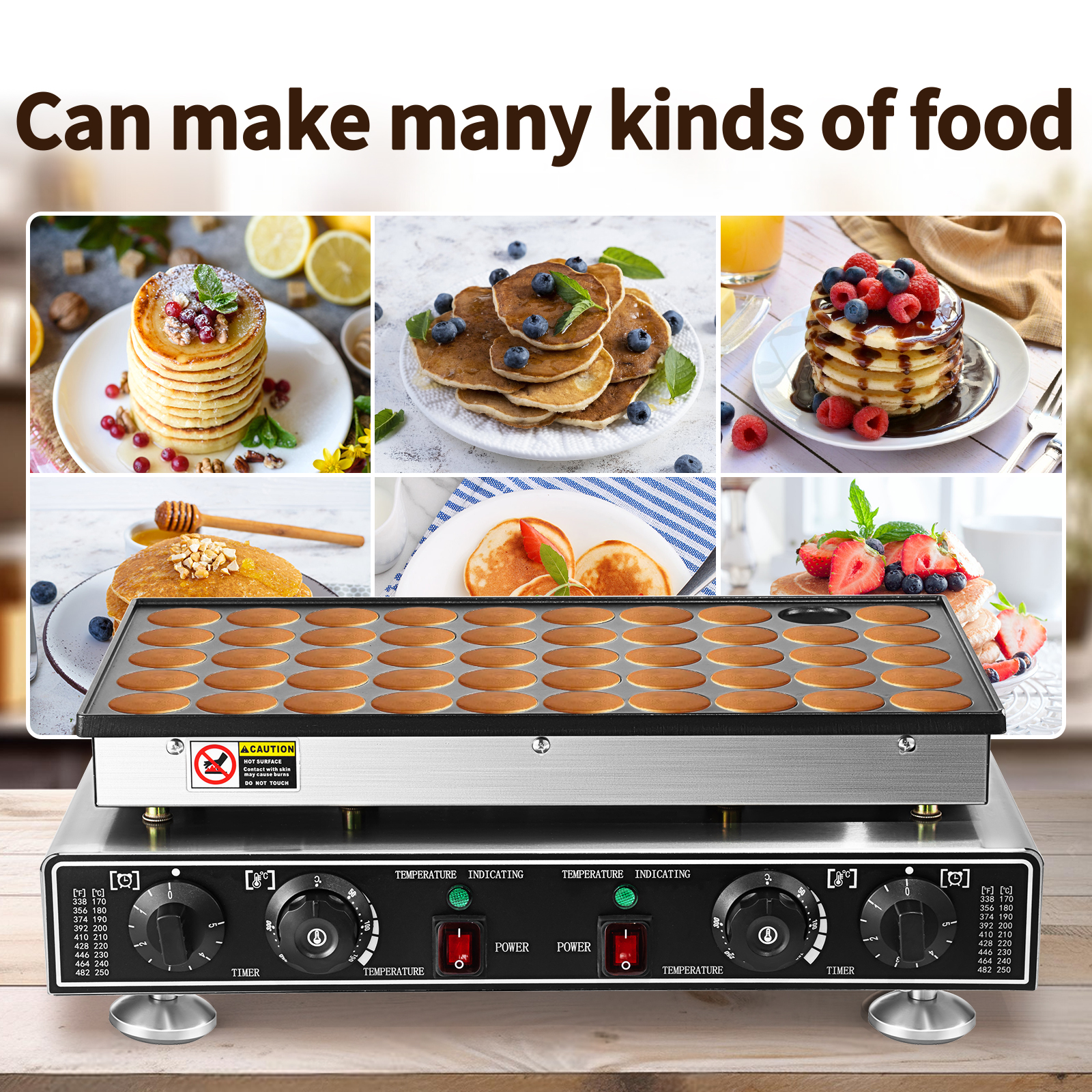 Electric Muffin Maker Pancake Maker Waffle Maker Commercial High Quality 50 Hole Pancake Machine Round Cake Waffle Maker