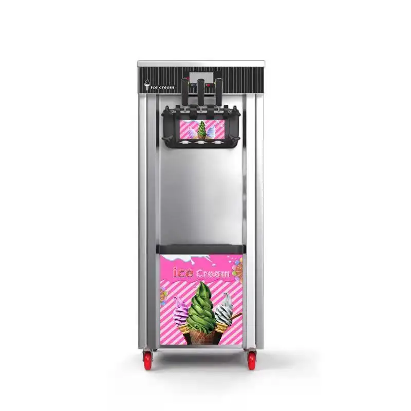 CE Certified Commercial Three Flavor Soft Ice Cream Machine Frozen Yogurt Machine Manufacturer