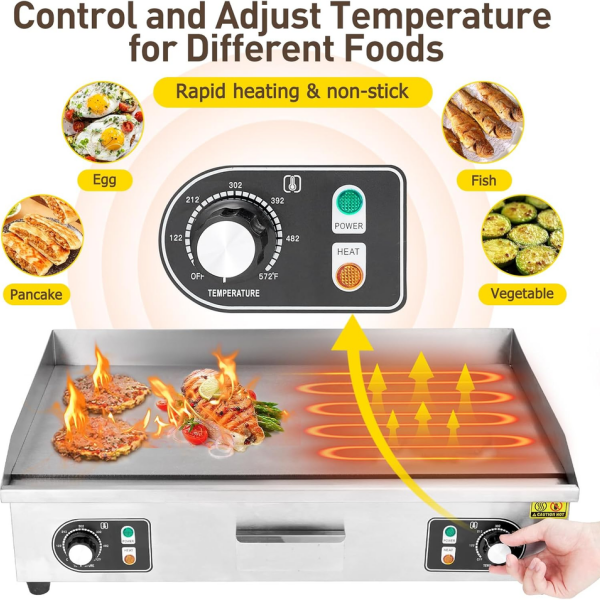 Countertop Griddle Electric Commercial Griddle