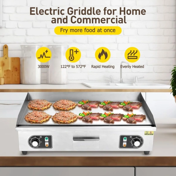 Countertop Griddle Electric Commercial Griddle