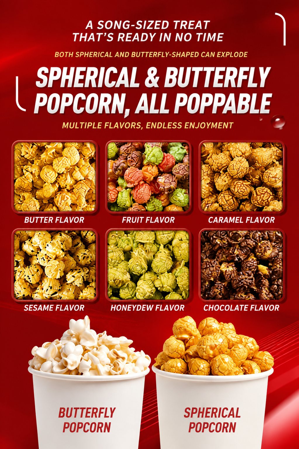 Fully Automatic Electric Gas Popcorn Machine Large Medium Small Popcorn Machines Gas Vertical Popcorn Machines