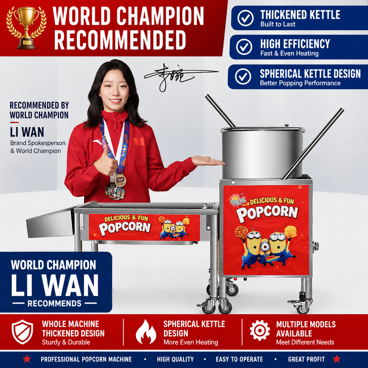 XL -53 Large Commercial Popcorn machine 530-Type Popcorn Machine With Car