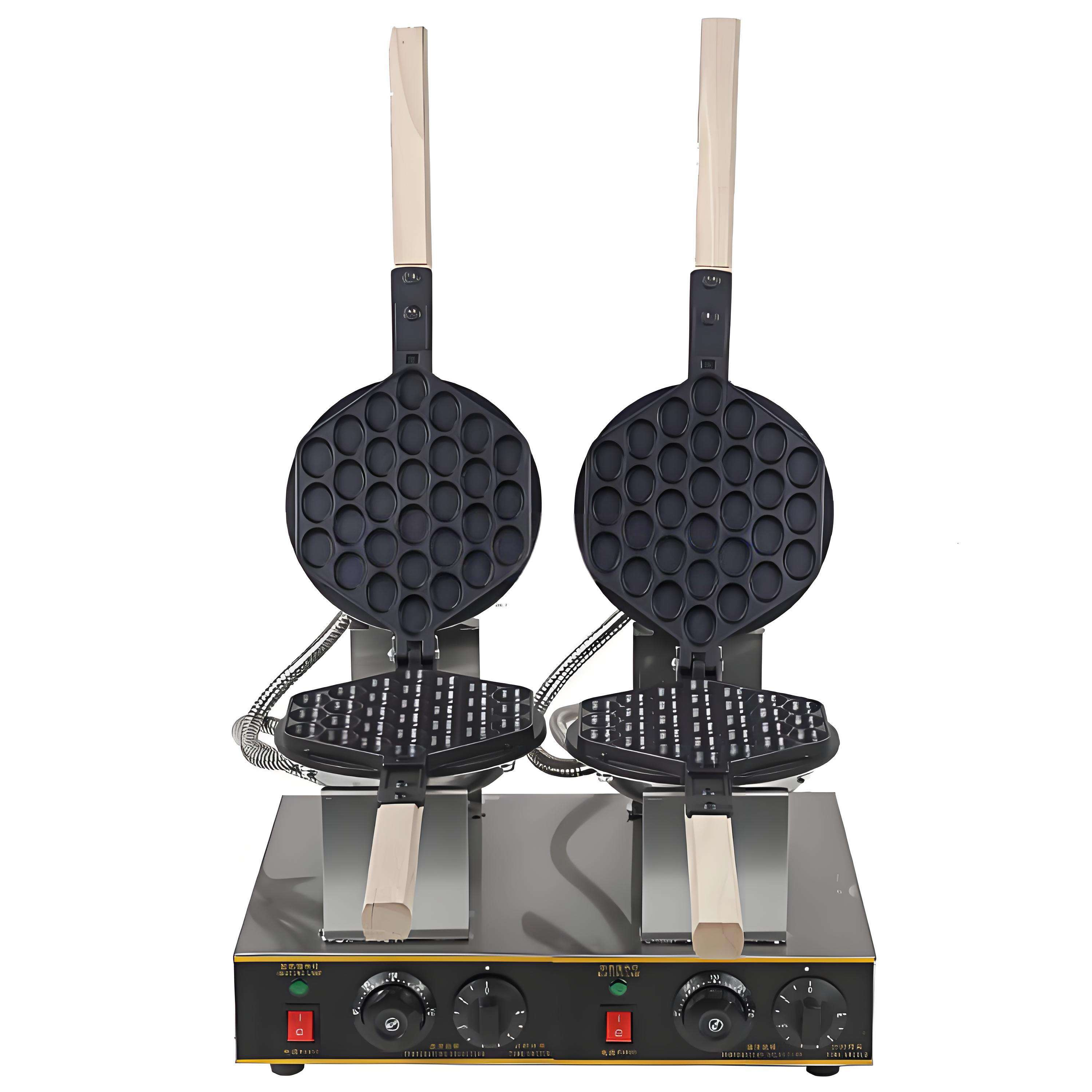 Commercial Stainless Steel Bubble Waffle Maker Egg Puff Baker Non-Stick Coating New Condition Bubble Waffle Machine
