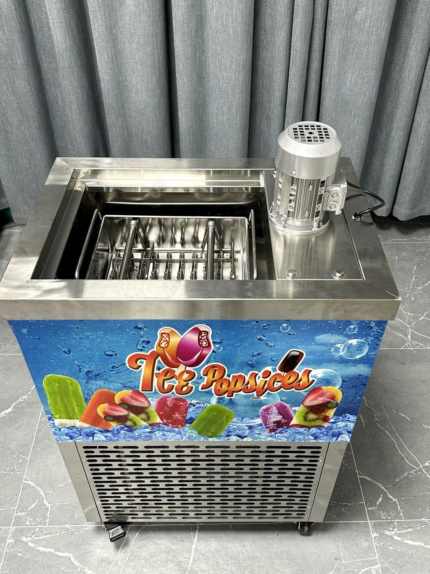 Stainless Steel Popsicle Machine, Automatic Popsicle Making Machine with Mixing Motor, Suitable for Fruit Ice Cream Popsicles